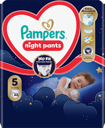 Éjszakai bugyipelenka, 5-ös méret, 11-17kg Pampers night pants