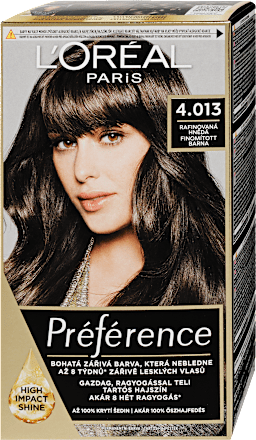 Tartós hajfesték, 4.013 finomított barna L'ORÉAL PARiS PRÉFÉRENCE