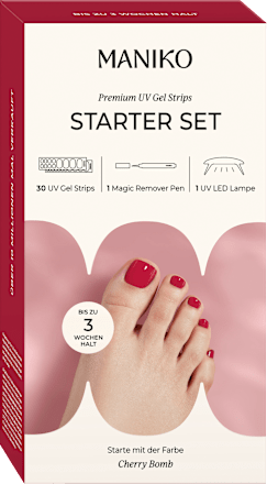Starterset UV Gel Nagelfolien Pediküre Cherry Bomb Maniko
