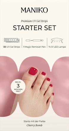 Starterset UV Gel Nagelfolien Pediküre Cherry Bomb Maniko