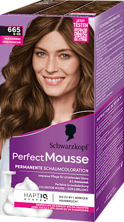 Permanente Schaumcoloration - Nr. 665 Helles Schokobraun Schwarzkopf Perfect Mousse
