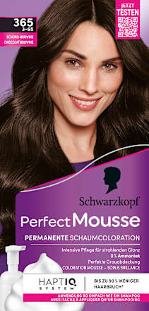 Permanente Schaumcoloration - Nr. 365 Schoko Brownie Schwarzkopf Perfect Mousse