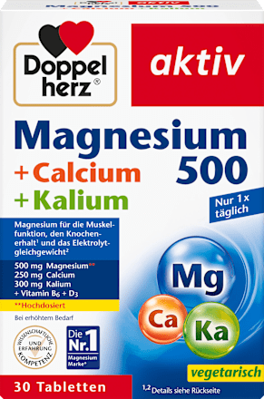 Magnesium 500 + Calcium + Kalium Doppelherz