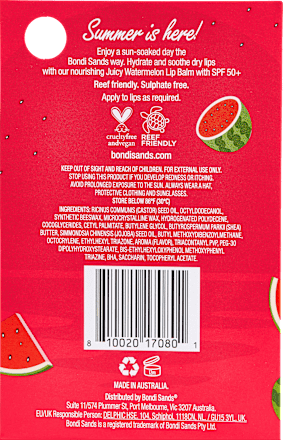 Lip Balm Watermelon LSF 50+ Bondi Sands