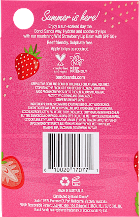 Lip Balm Strawberry LSF 50+ Bondi Sands