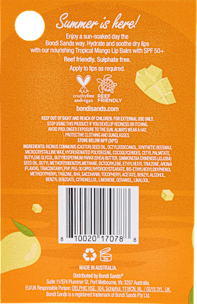 Lip Balm Mango LSF 50+ Bondi Sands