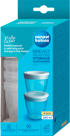Pojemniki do przechowywania mleka / pokarmu (180ml) Canpol babies