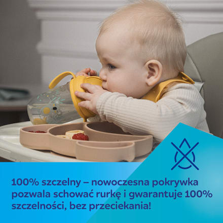 Kubek niekapek z rurką i odważnikiem 270 ml Exotic Animals różowy Canpol babies
