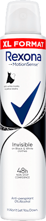 Део спрей за тяло Invisible Black&White 48H Rexona