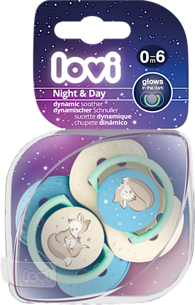 Smoczek 0-6m Night&Day Boy LOVI