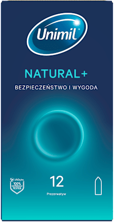 Prezerwatywy lateksowe Natural+ UNIMIL