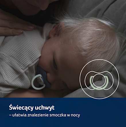 Smoczek silikonowy dynamiczny 6-18 m Night & Day Girl LOVI