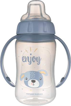 Kubek treningowy z miękkim ustnikiem 320 ml Cute Animals niebieski Canpol babies
