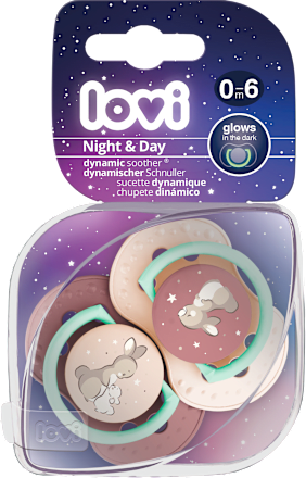 Smoczek 0-6m Night&Day Girl LOVI