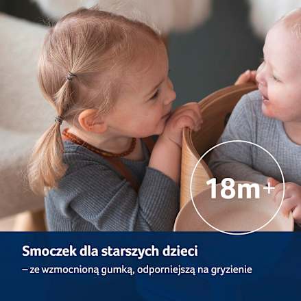 Smoczek silikonowy dynamiczny 6-18 m Night & Day Boy LOVI
