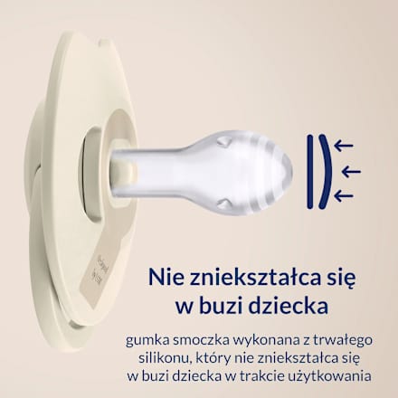 Smoczek silikonowy, dynamiczny Prime 18m+ Ivory Glow/Blush Glow LOVI
