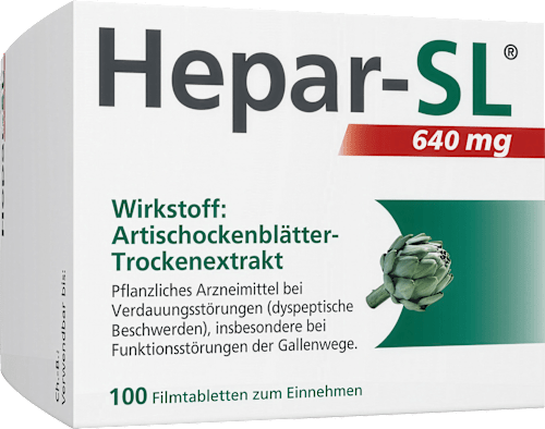 Hepar-SL 640 mg Artischockenblätter-Trockenextrakt  Filmtabletten Hepar-SL
