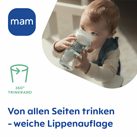 Trinkbecher Easy to Drink Cup Zebra ab 8+ Monaten mam