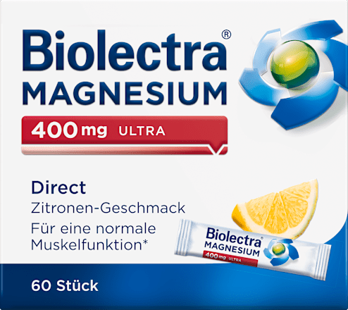 Biolectra Magnesium 400mg Ultra Direct Zitrone Stick 60 St Biolectra