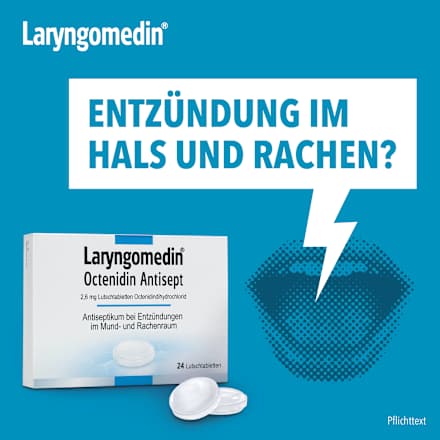 Laryngomedin 2.6 mg Octenidindihydrochlorid Antisept Lutschtabletten Laryngomedin