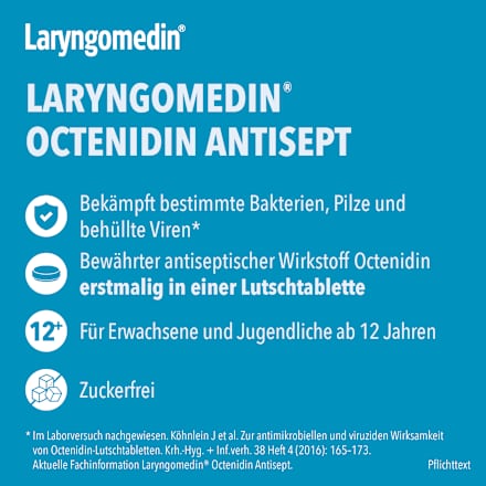 Laryngomedin 2.6 mg Octenidindihydrochlorid Antisept Lutschtabletten Laryngomedin