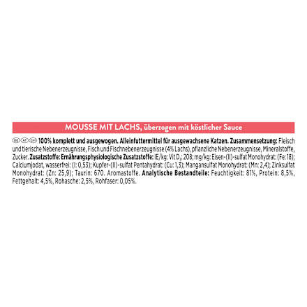 Nassfutter Katze Mousse mit Lachs, Revelations, Multipack (4x75 g) Purina Gourmet