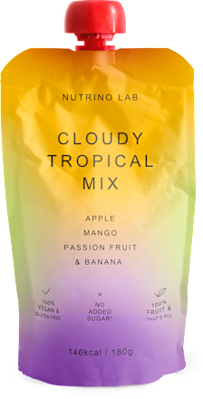 Sadna kaša CLOUDY TROPICAL MIX - jabolko, mango, pasijonka in banana Nutrino Lab