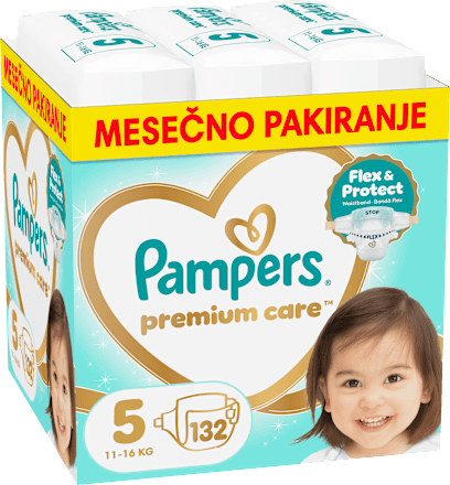 Plenice velikost 5 - mesečno pakiranje (11-16 kg) Pampers Premium Care