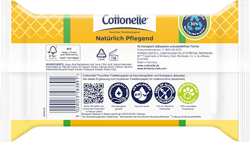 Feuchtes Toilettenpapier Natürlich Pflegend Cottonelle