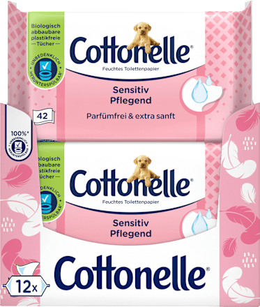 Feuchtes Toilettenpapier Sensitiv Pflegend Cottonelle