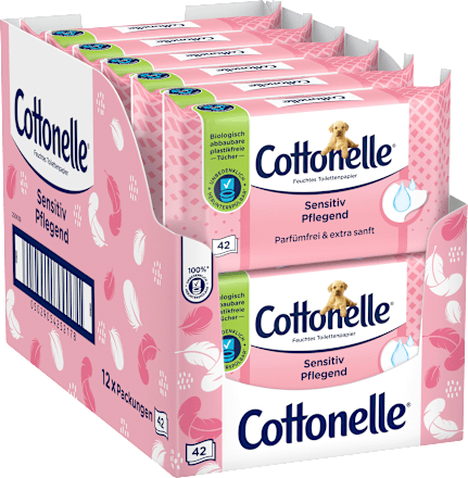 Feuchtes Toilettenpapier Sensitiv Pflegend Cottonelle