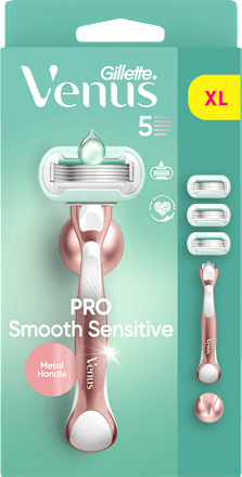 Dámsky holiaci strojček PRO Smooth Sensitive Rosegold + 3 NH a držiak Gillette Venus