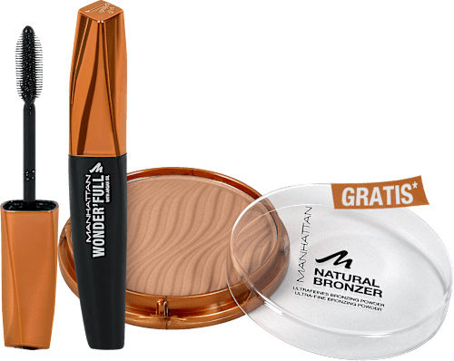 Manhattan Wonderfull Mascara 001 + Natural Bronzing Powder 001 MANHATTAN Cosmetics