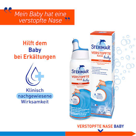 Verstopfte Nase Baby Nasenspray und Spülung STÉRIMAR
