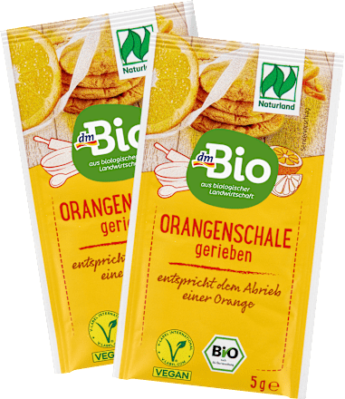 Orangenschale gerieben (2 x 5 g) dmBio