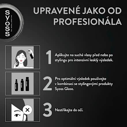 Sprej za oblikovanje kose Glaze 3u1 Topcoat syoss