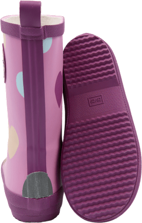 Gummistiefel mit Herz-Muster, rosa, Gr. 26/27 Mikk-Line