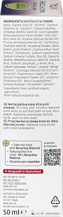 Nočný pleťový krém Vital s bio lupinovými peptidmi alverde NATURKOSMETIK
