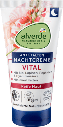 Nočný pleťový krém Vital s bio lupinovými peptidmi alverde NATURKOSMETIK