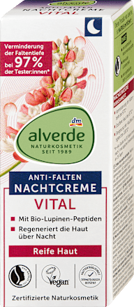 Nočný pleťový krém Vital s bio lupinovými peptidmi alverde NATURKOSMETIK