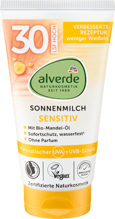 Sonnenmilch Sensitiv LSF 30 alverde NATURKOSMETIK