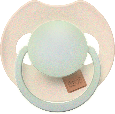 Smoczek silikonowy, dynamiczny Prime 18m+ Ivory Glow/Blush Glow LOVI
