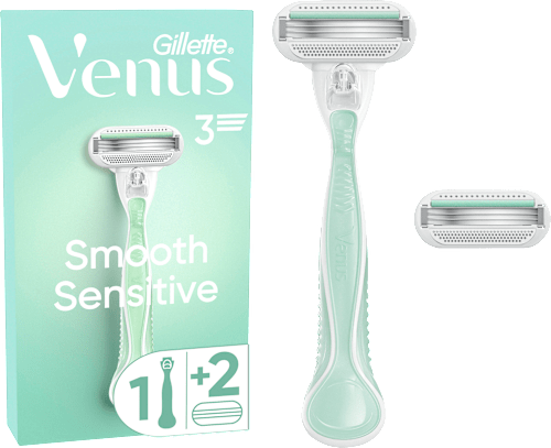 Rasoio da donna Venus Smooth Sensitive + 2 lamette Gillette Venus