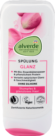 Kondicionér na lesk vlasov Glanz s bio ružovou vodou alverde NATURKOSMETIK