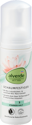 Schaumfestiger mit Lotusblüten- & violettem Reisextrakt alverde NATURKOSMETIK