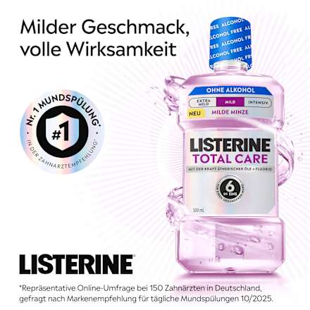 Mundspülung Total Care Mild alkoholfrei Listerine