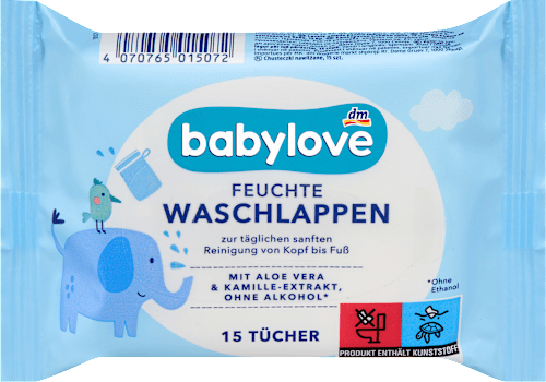 Feuchte Waschlappen babylove