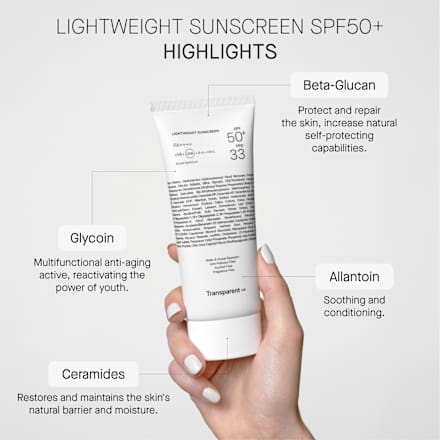 Sonnencreme Gesicht Lightweight LSF 50+ Transparent Lab