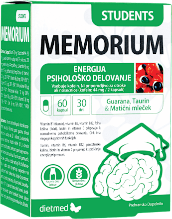 Prehransko dopolnilo Students Memorium dietmed
