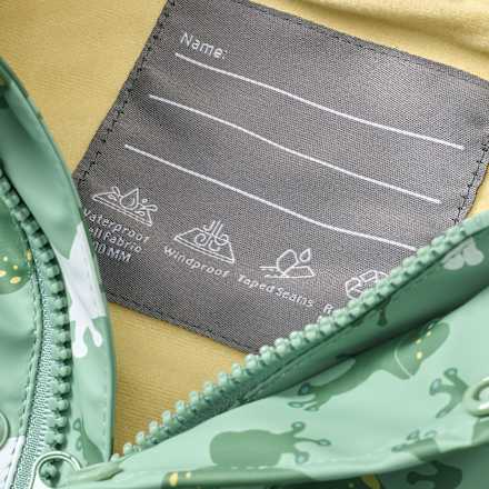 Regenjacke mit Farbwechsel-Frosch-Muster & Futter, grün, Gr. 86/92 PUSBLU